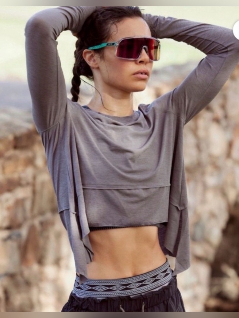 New FP Movement by Free People Tempo Long Sleeve ~ Charcoal